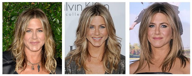 Celebrity Hairstyles - Jennifer Aniston long flowing hairstyles through the years