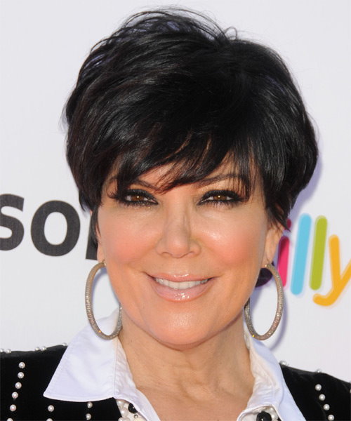hairstyles that make you look younger - Short Length black hairstyle on woman over 50 that makes her look younger