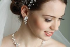 Formal Wedding hairstyle pinned up long hair